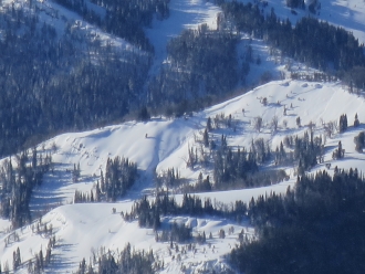 Natural avalanche in Big Sky area backcountry