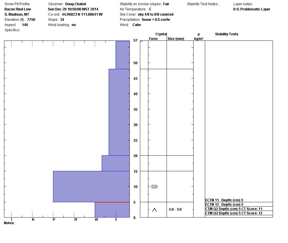 Bacon Rind Low Snowpit Profile