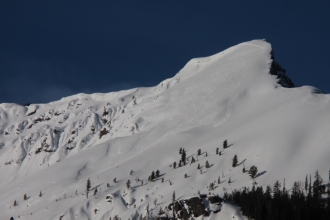 Avalanche on The Fin in Cooke City