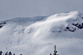 Wind slabs and point releases near Cooke City